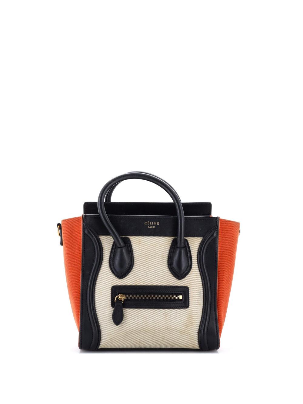 Celine Bicolor Luggage Bag Canvas And #364213C10B